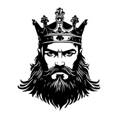 Fototapeta premium king with crown vector illustration