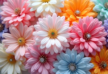 Obraz premium Luxurious garland of paper flowers 