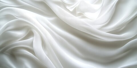 Obraz premium Abstract white fabric texture background showcasing a soft and elegant appearance. This abstract white fabric texture background offers a perfect canvas for artistic designs and projects.
