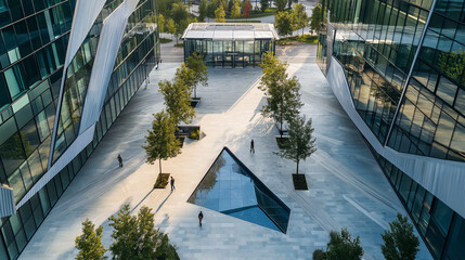 The Great Divide – Aerial View of a River Carving Through a Canyon