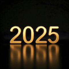 a golden yellow sign that says 2025 on it