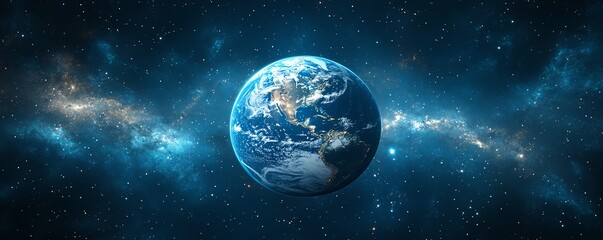 A digital Earth on a background of global data and world statistics, with plenty of copy space for text, branding, or messaging