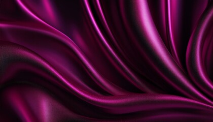 Curtain. Black dark purple red burgundy maroon magenta pink rose abstract background. Silk satin fabric. Silky shine glitter. Soft folds draped wave wavy line.Beautiful elegant luxury festive romantic