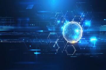 Abstract Global Network Technology Background