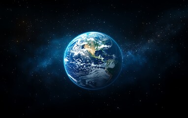 Obraz premium A shining Earth globe amidst digital data, world statistics, and global information, with ample copy space for headlines or descriptions