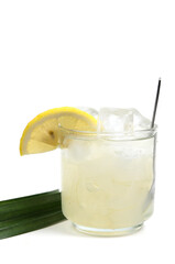 Aloe Vera pieces in sugar water combined with ice cubes, provide a refreshing sweet and cold taste.