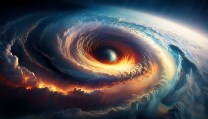 The eye is surrounded by intense winds.  