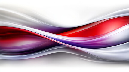 Naklejka premium Dynamic abstract background featuring flowing waves in red, purple, and white hues, creating sense of movement and energy. This design evokes modern and vibrant atmosphere