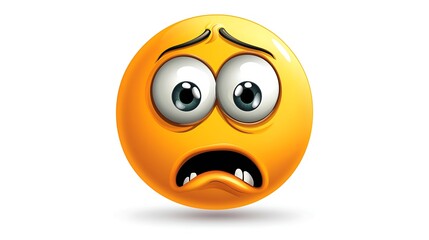 Anxious Smiley Face Emoji Worried Scared Apprehensive Expression