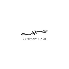 Minimalist SX Logo Design with Abstract Feather Element