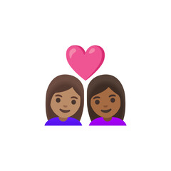 Kissing Couple Emoji (Lesbian)
