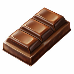 chocolate bar on white background