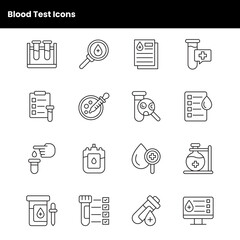 Blood Test Icons