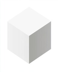 Fototapeta premium A minimalist white cube against a clean, light background, conveying simplicity and modern design aesthetics.