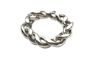 Sterling Silver Ring with Chain isolated on transparent Background