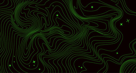 Abstract metaverse design with bling stars and wave lines