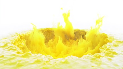A toxic pit of glowing yellow acid, with fumes rising from the surface, displayed on a white backdrop