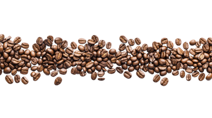 Panamic coffee beans isolated on transparent background, png