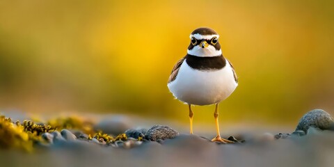 A little ringed plover Charadrius dubius is a charming bird known for its distinctive features, making the little ringed plover a delightful subject for nature photography and observation.