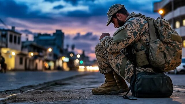 Soldier Preparing for Deployment Amid Tensions
