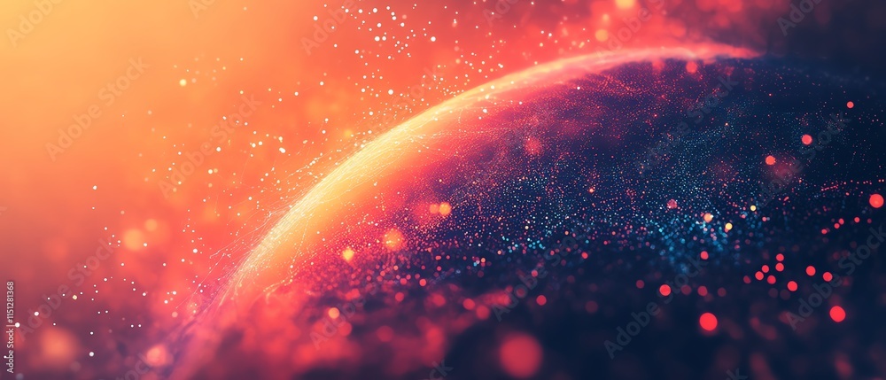 Aufkleber abstract globe on a technology and data background, symbolizing global communication, connection, an