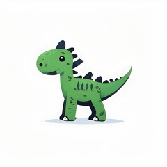 A simple cartoon dino with a white background