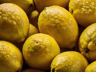 Fresh lemon fruit photographed from close range