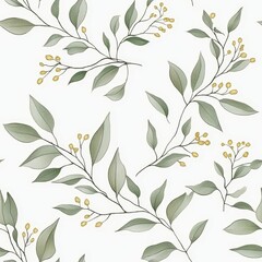 Abstract floral blooming design. Floral seamless pattern