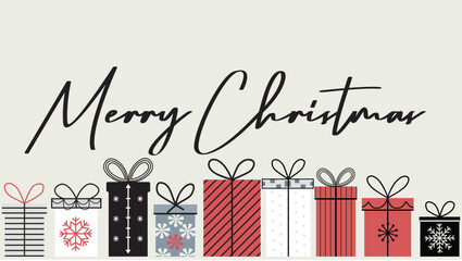 Merry Christmas Minimalist Gift Poster