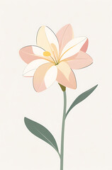 Fototapeta premium A beautiful vector art illustration of Alstroemerias flowers, showcasing their elegant petals and vibrant colors. Created with generative AI.