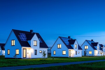 In the North Rhine-Westphalia region of Germany, Cologne boasts modern suburban homes with rooftop solar panels.