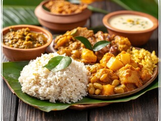 Experience kerala sadhya feast kerala food platter traditional setting cultural perspective aviyal thoran and pachadi delight