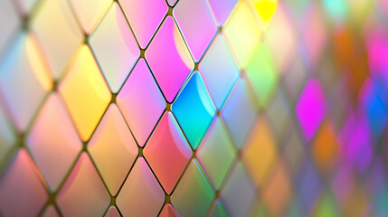 Vibrant abstract background with colorful diamond shapes reflecting light