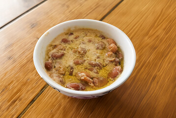 traditional Egyptian Ful Mudammas - Fava Beans, With Tahini 