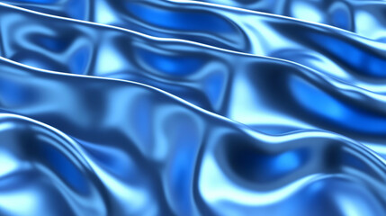 Fototapeta premium Smooth blue waves create calming and serene abstract background