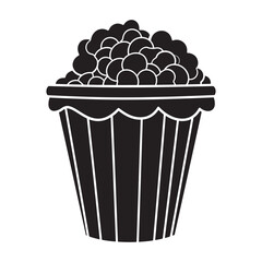 popcorn silhouette vector icon illustration