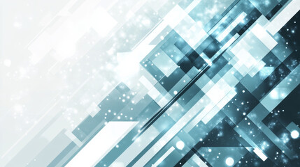 Fototapeta premium Abstract background with geometric shapes and light effects
