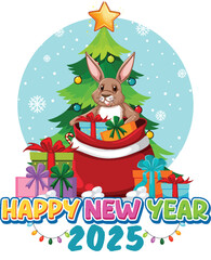 merry christmas card with santa claus