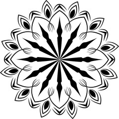 a beautiful stencil mandala art, floral and flower vector art