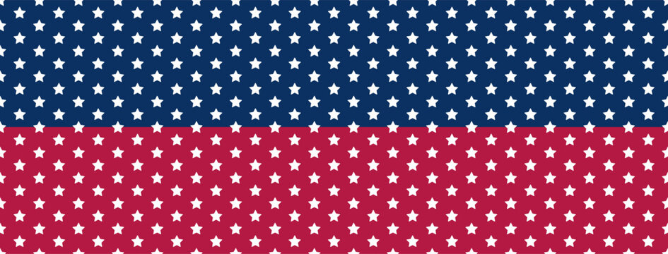 Star pattern on blue red stripe background template. America 4th of July Memorial or Independence day theme wallpaper.	
