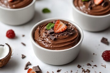 Decadent Chocolate Dessert with Fresh Berries