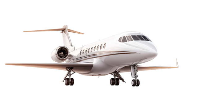 Luxury Private Jet Aircraft White, Modern, Sleek Design