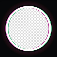 Twibbon circle with a purple and green border