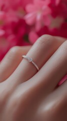 Close-up of a silver ring.