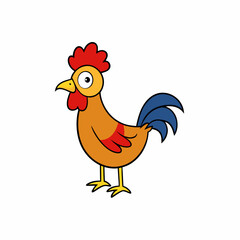 rooster isolated on white background