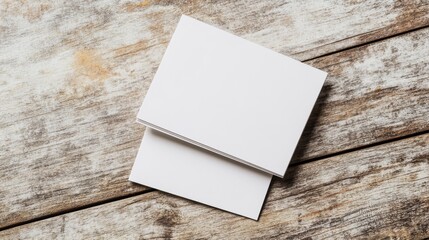 Minimalist blank white business cards mockup featuring clean design with empty space for branding, corporate identity, or custom logo presentation in a professional and modern business environment.