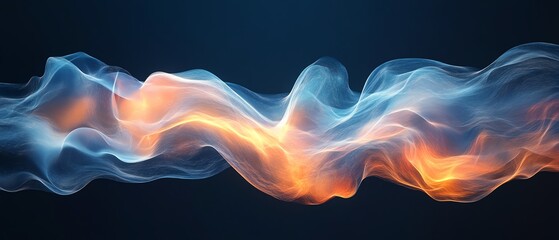 Obraz premium A captivating abstract piece of AI art, based on water s form and flow, featuring fluid, translucent shapes and vivid colors that represent the fluidity of water