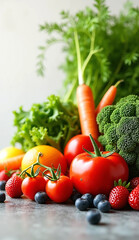 Balanced diet food background
