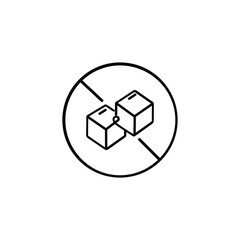 Sugar Free Line Style Icon Design