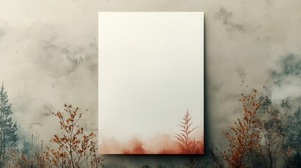 Elegant letterhead design featuring a soft watercolor background, with a stylish logo and space for contact details.